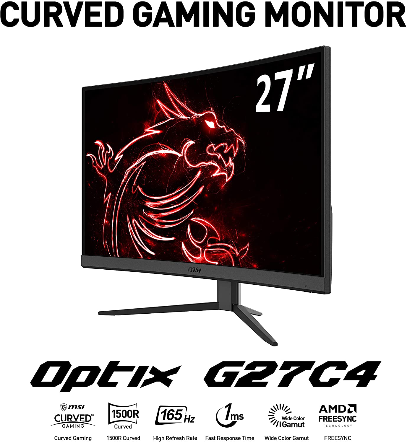 MSI Optix G27C4 Monitor Gaming 27\