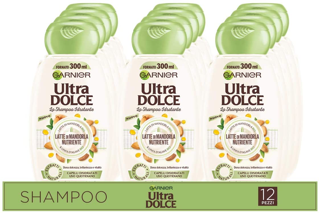 Garnier Multi Pack Shampoo Ultra Dolce Latte Di Mandorla Confezione