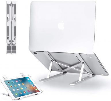 OYE Set di 2 supporti pieghevoli per computer portatile, mini