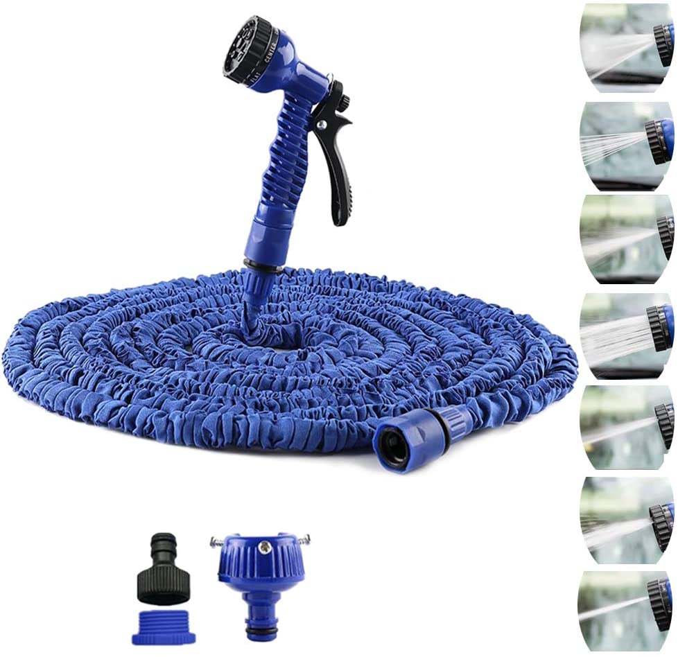 Tubo Da Giardino Estensibile 3x – 50 FT, Leggero E Antiperdita, Con Pistola Regolabile, Ideale Per Innaffiare E Pulire