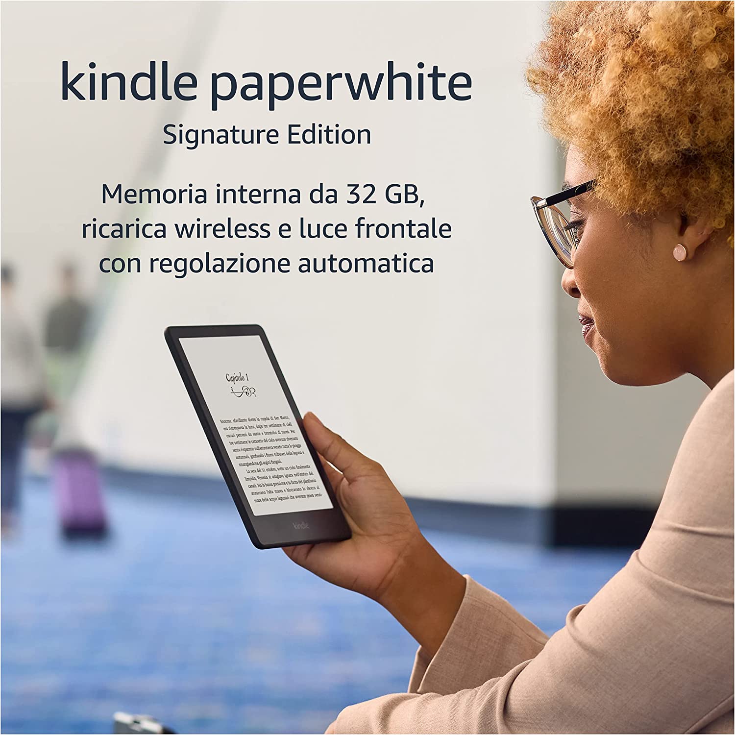 Kindle Paperwhite Signature Edition (32 GB) – Schermo da 6,8’’, ricarica wireless e luce frontale con regolazione automatica, senza pubblicità