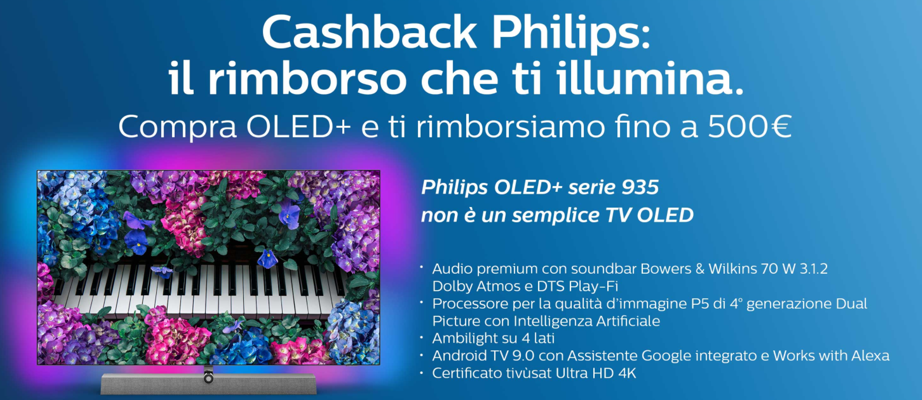 Cashback Philips Compra OLED+ E Ricevi Rimborso Fino A 500€ ScontiFy