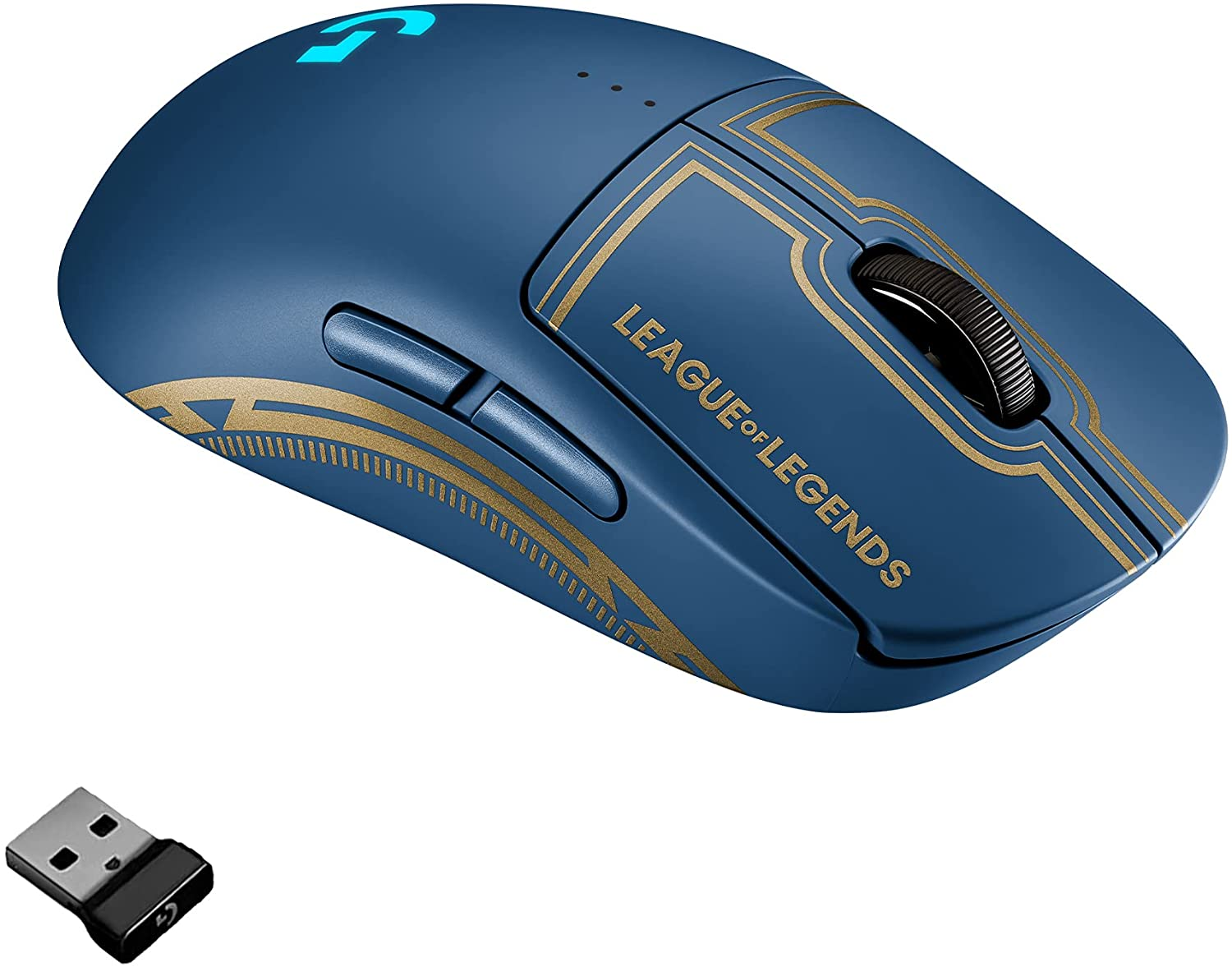 Logitech G PRO Mouse Gaming Wireless – LIGHTSPEED, Sensore HERO 25K, 25.600 DPI Edizione Ufficiale di League of Legends – Blu