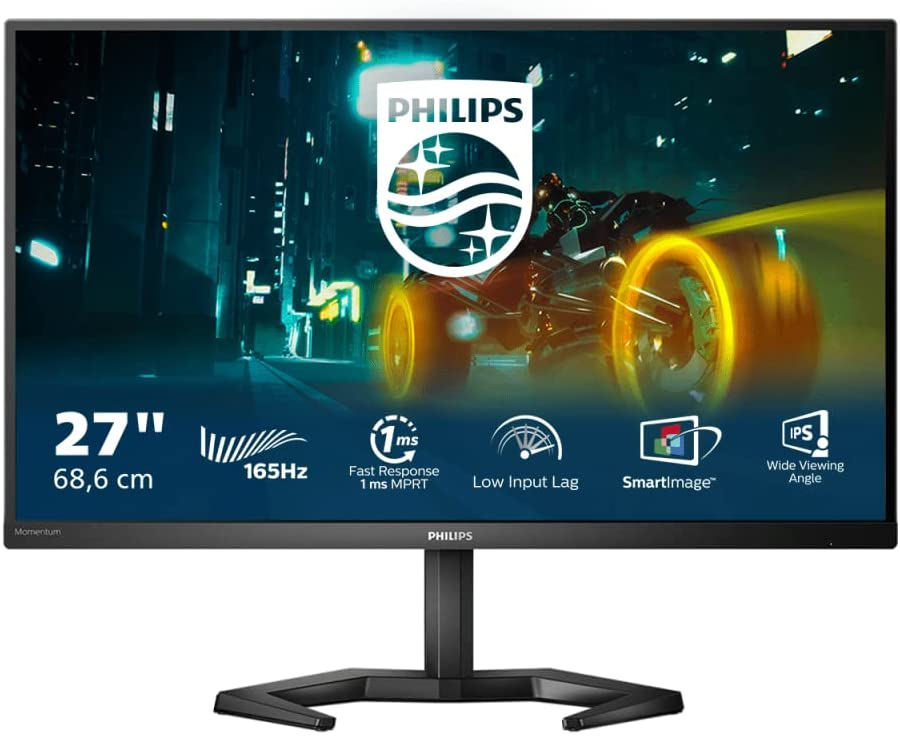 Philips Gaming 27M1N3200VA – 27 pollici FHD Monitor, 165Hz, VA, 1ms, Low Input Lag, altezza regolabile, altoparlanti