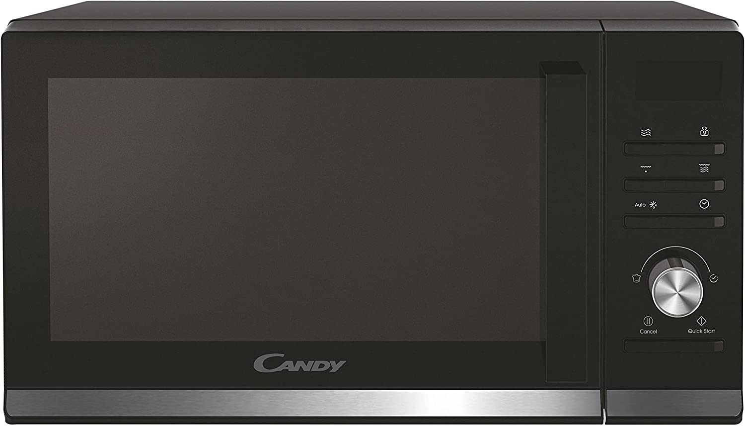 Candy New Timeless CMGA20TNDB, microonde con grill, 20 l, 1250 W, 6 livelli di potenza, digitale, 8 funzioni, blocco sicurezza, piatto 25,5 cm, grill Rack, autopulente, app hOn, nero