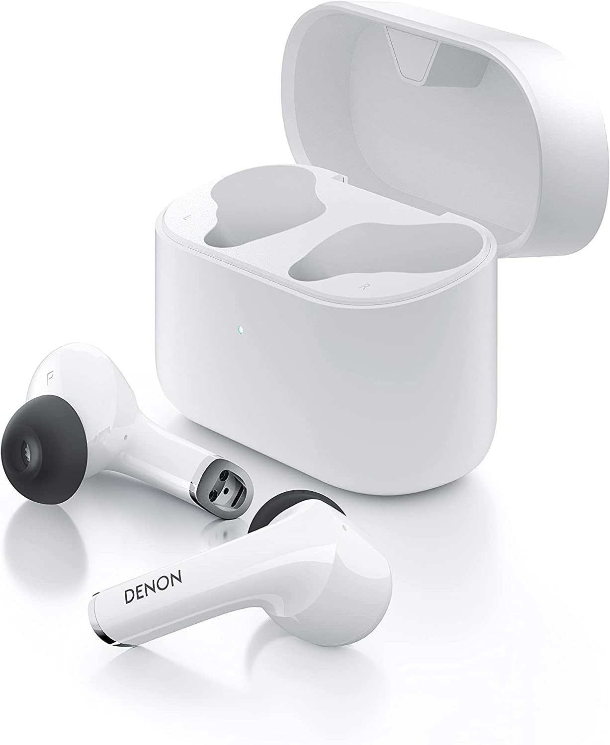 Denon AH-C830WNC – Auricolari wireless con Bluetooth e cancellazione del rumore, fino a 24H di batteria, Colore bianco
