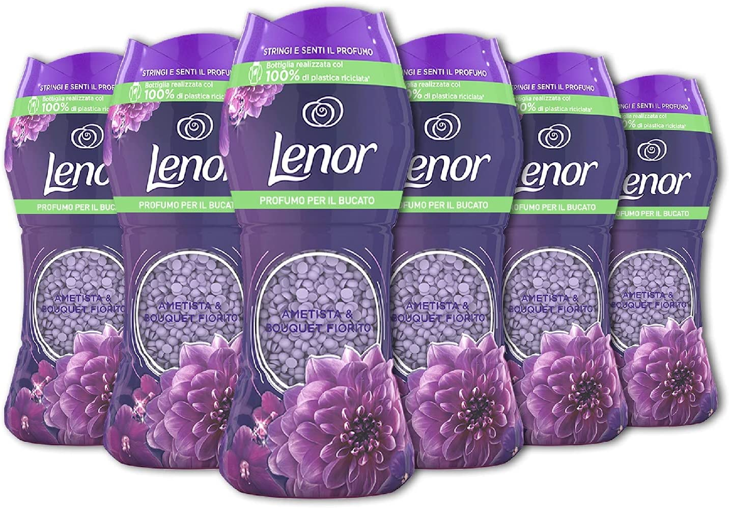 Lenor Profumatore Bucato Perle Profumate Lavatrice, Ametista, Confezione da 6 (6 x 210 g)