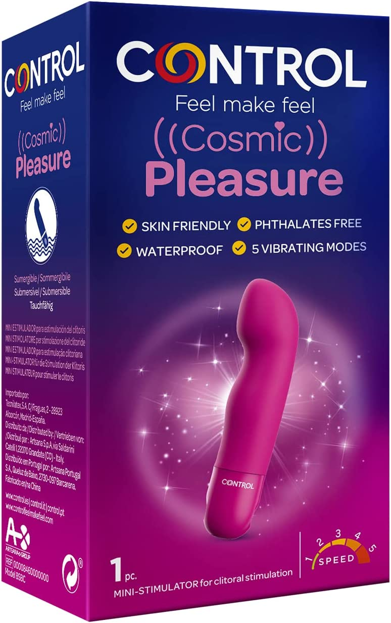 Control Mini Stimolatore con Forma Leggermente Curva COSMIC PLEASURE