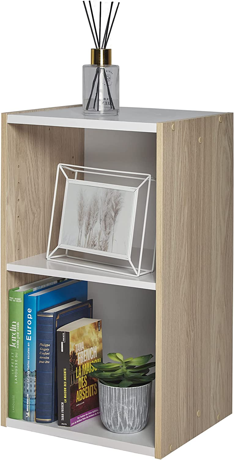 Scaffale Angolare Iris Ohyama - In Legno, 2 Livelli, Marrone, Per Soggiorno O Ufficio, 40 Cm - Foto 2