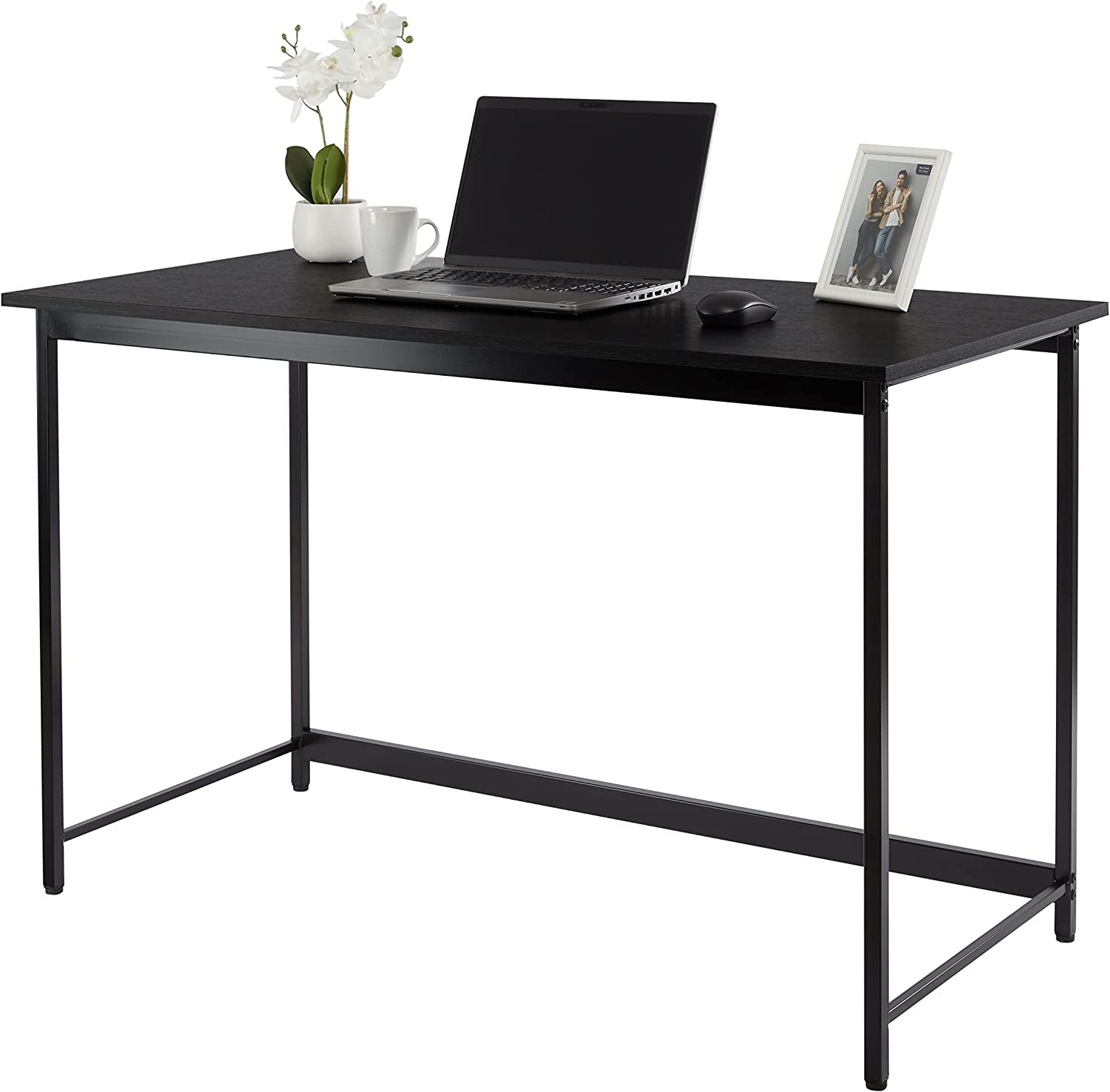 Iris Ohyama, Scrivania per computer/scrivania da tavolo/stazione di lavoro/tabella scrivania semplice, Piedini regolabili, Ufficio,camera da letto – Basic Desk BDK-1260 – Quercia nera