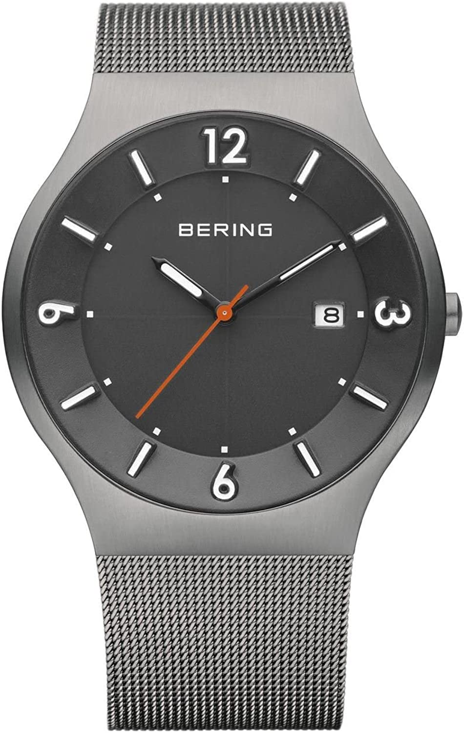 BERING Orologio da Polso Analogico al Quarzo, con Cinturino in Acciaio Inox e Vetro Zaffiro
