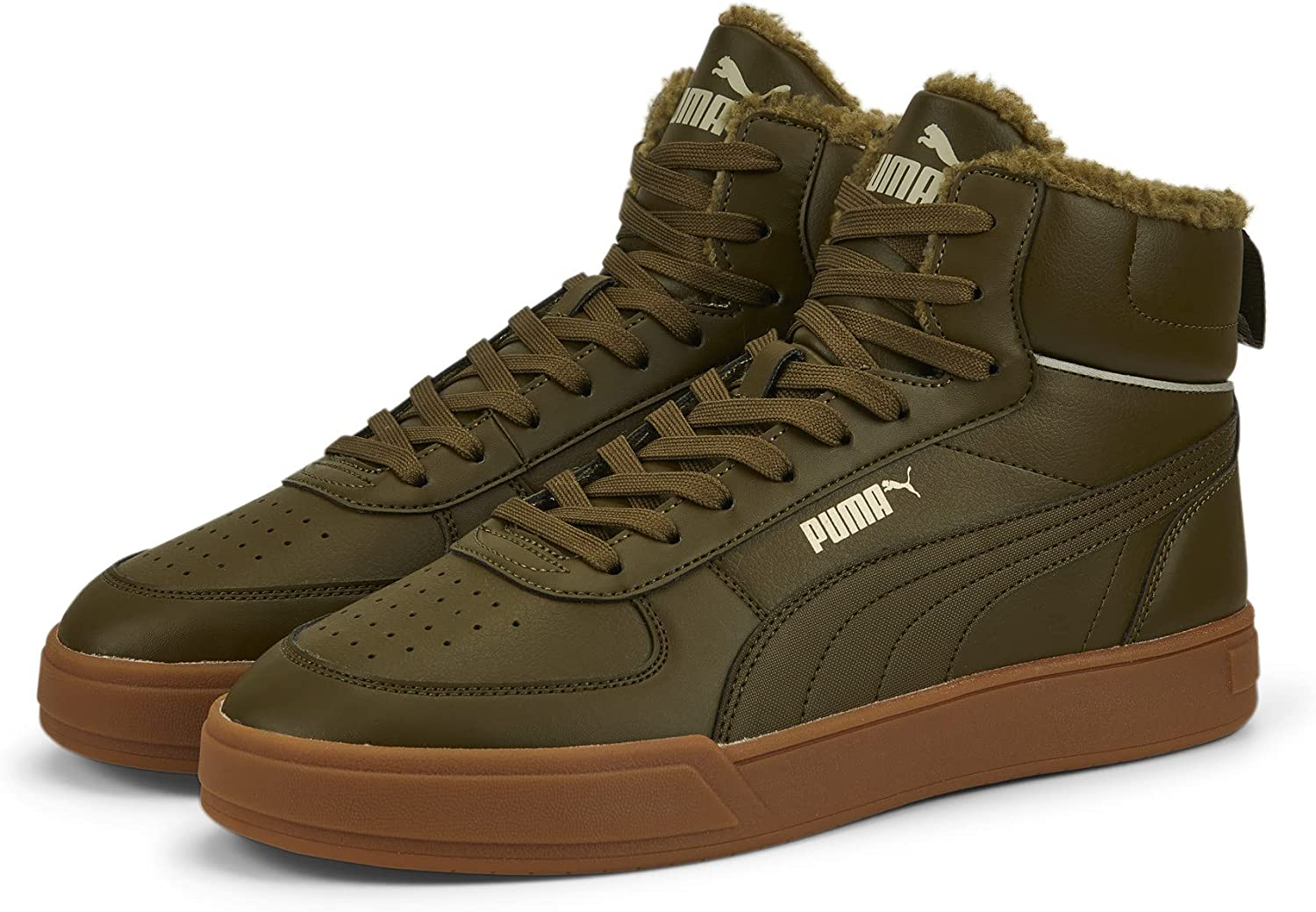 PUMA Caven Mid WTR, Scarpe da Ginnastica Unisex-Adulto, Deep Olive-Deep Olive Team Gold-Pebble Gray