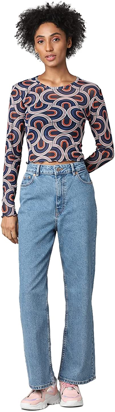 Only ONLCAMILLE Life Ex HW Wide DNM Noos Jeans, Medium Blue Denim, da Donna