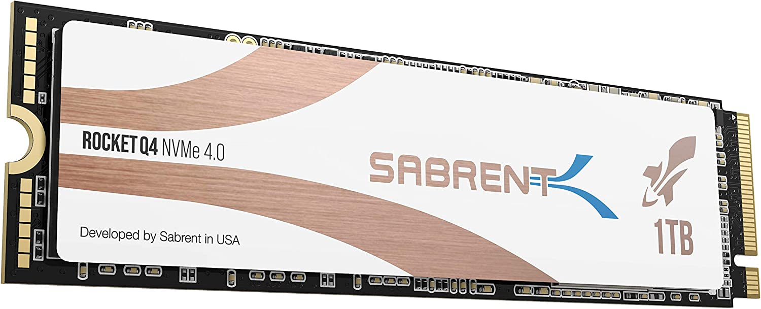 Sabrent SSD 1TB, SSD interno, SSD NVMe PCIe 4.0 M.2 2280, Disco a stato solido ad alte prestazioni, Gen 4, Lettura fino a 4700 (MB/s), Rocket Q4 (SB-RKTQ4-1TB)