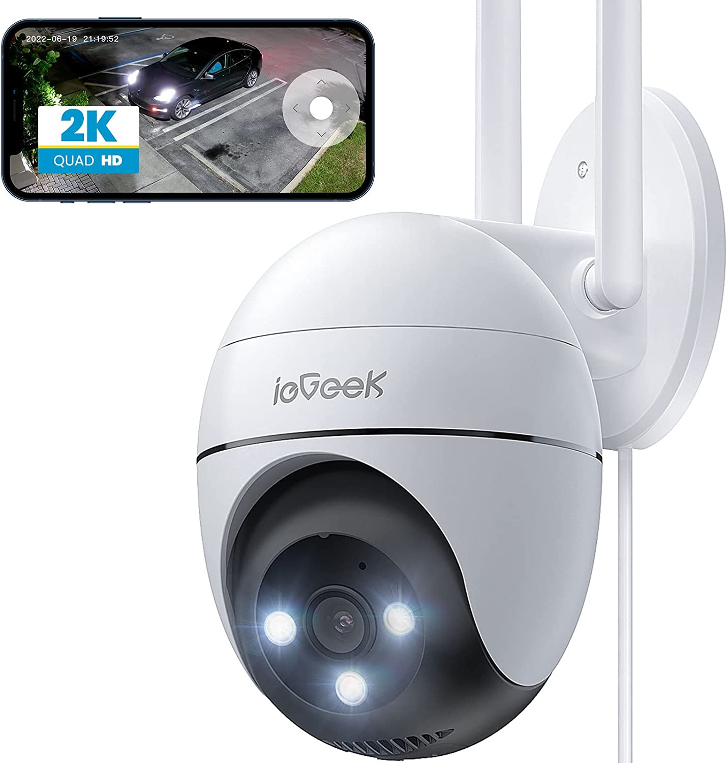 ANNKE 6MP PoE Telecamera di Sorveglianza Panoramica Esterna con 2