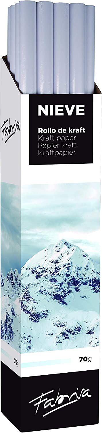 Scatola espositore con rotoli Kraft, dimensioni 1 m x 3 m, colore: bianco