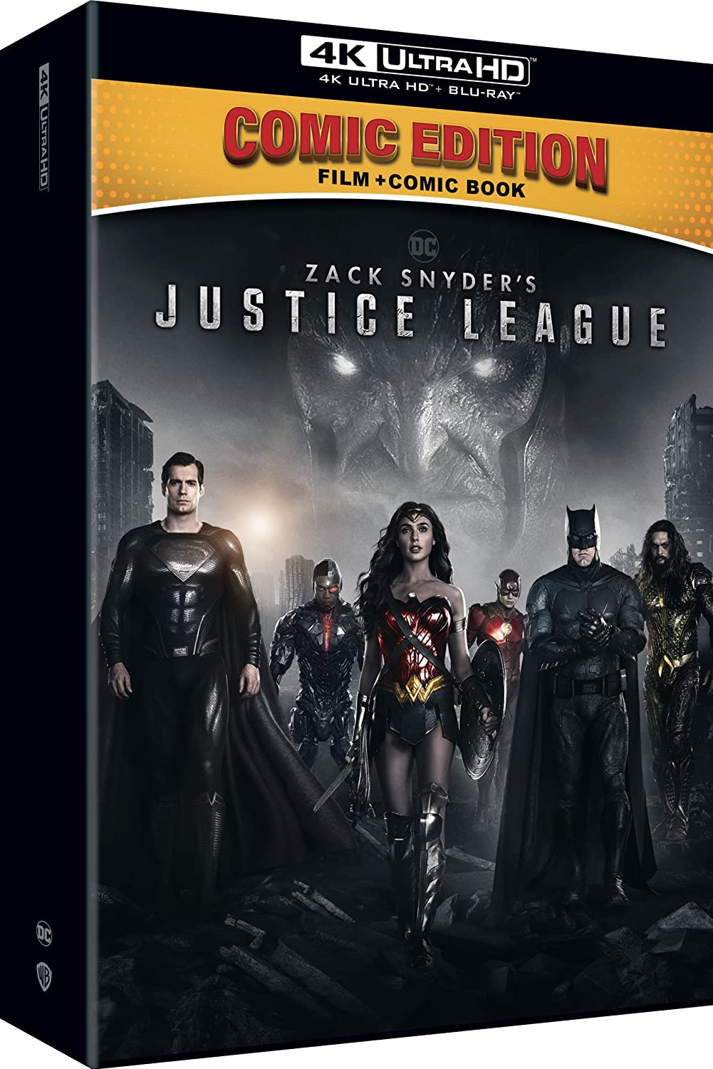 ZACK SNYDER’S JUSTICE LEAGUE COMIC EDITION (4K Ultra HD + Blu-Ray) Contiene: Film 4K UHD + BD Comic Book con cover esclusiva Poster inedito