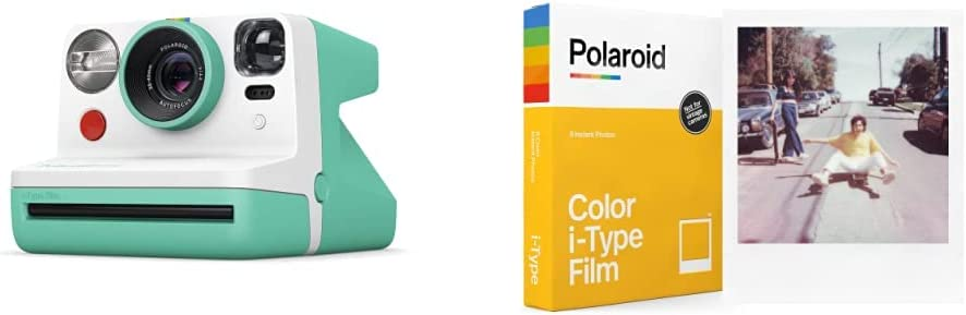 Polaroid Now Instant Camera Macchina fotografica istantanea, colore verde mente & Pellicola Istantanea Colore para i-Type