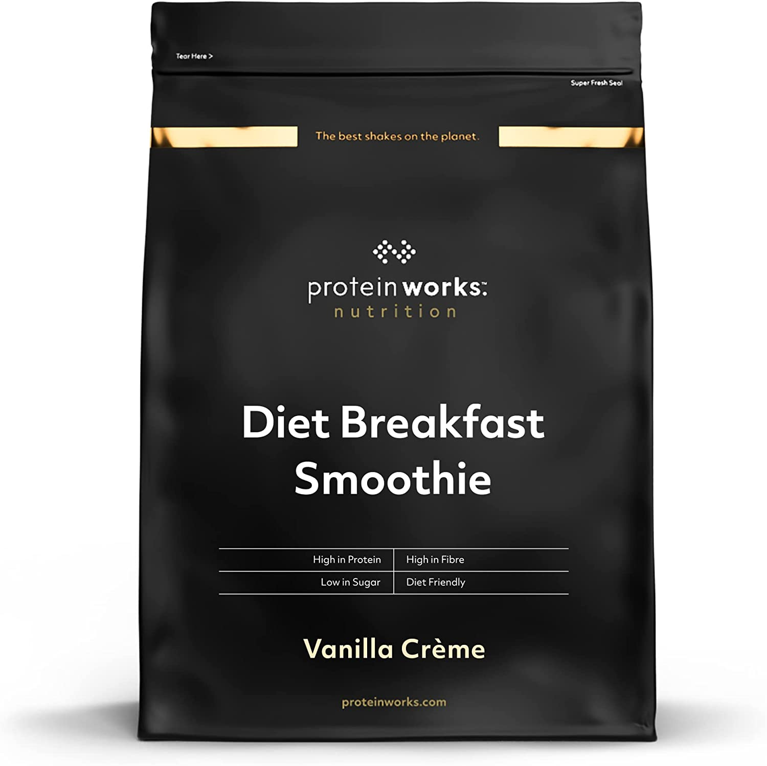Frullato Dietetico Per La Colazione | Crema alla Vaniglia | Colazione Rapida | Alto contenuto di proteine e basso contenuto di zucchero | Protein Works | 500g