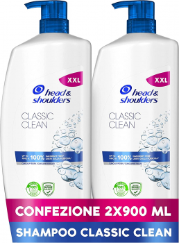 Head &amp; Shoulders Shampoo Antiforfora Classic Clean, Per Capelli Grassi ...