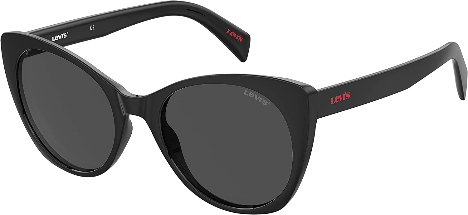 Levi’s LV 1015/s Sunglasses, 807/IR Black, 55 Women’s