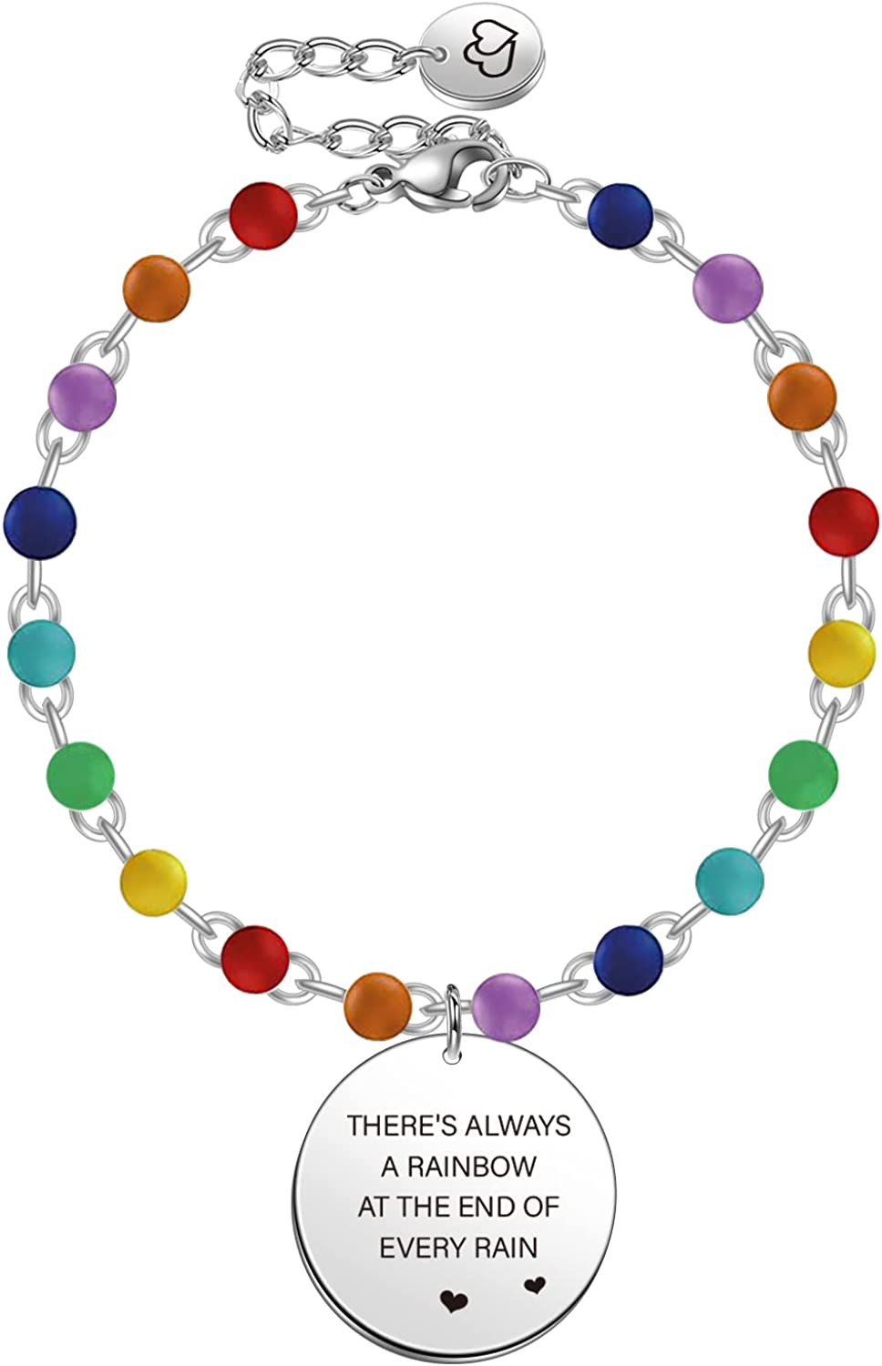 J.Fée Regali di Amicizia Bracciale Donna Braccialetto Amici, Bracciale Donna in Acciaio Ciondolo Amicizia Regali Donna Idee Regalo Donna per Amici Regali Natale Donna per Amici