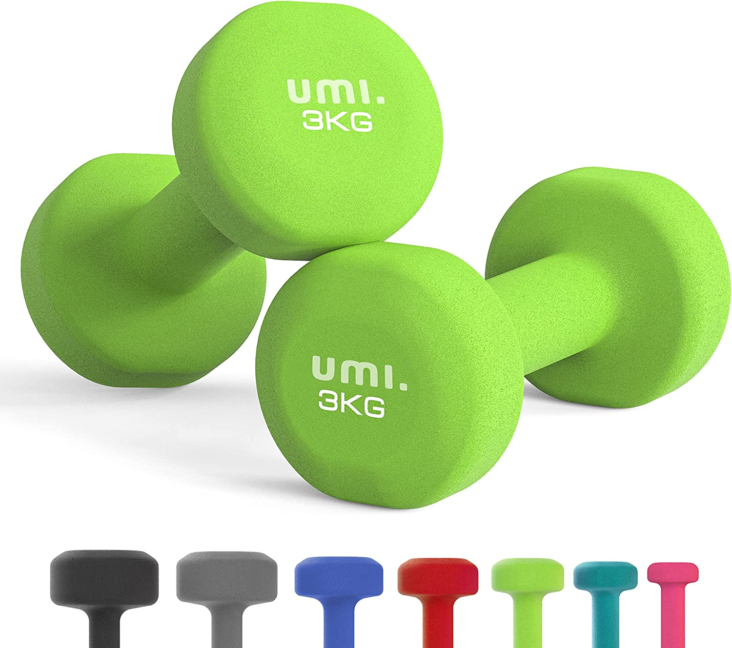 Amazon Brand – Umi – Neoprene Pesi manubri Esercizio Casa Palestra(Set di 2)