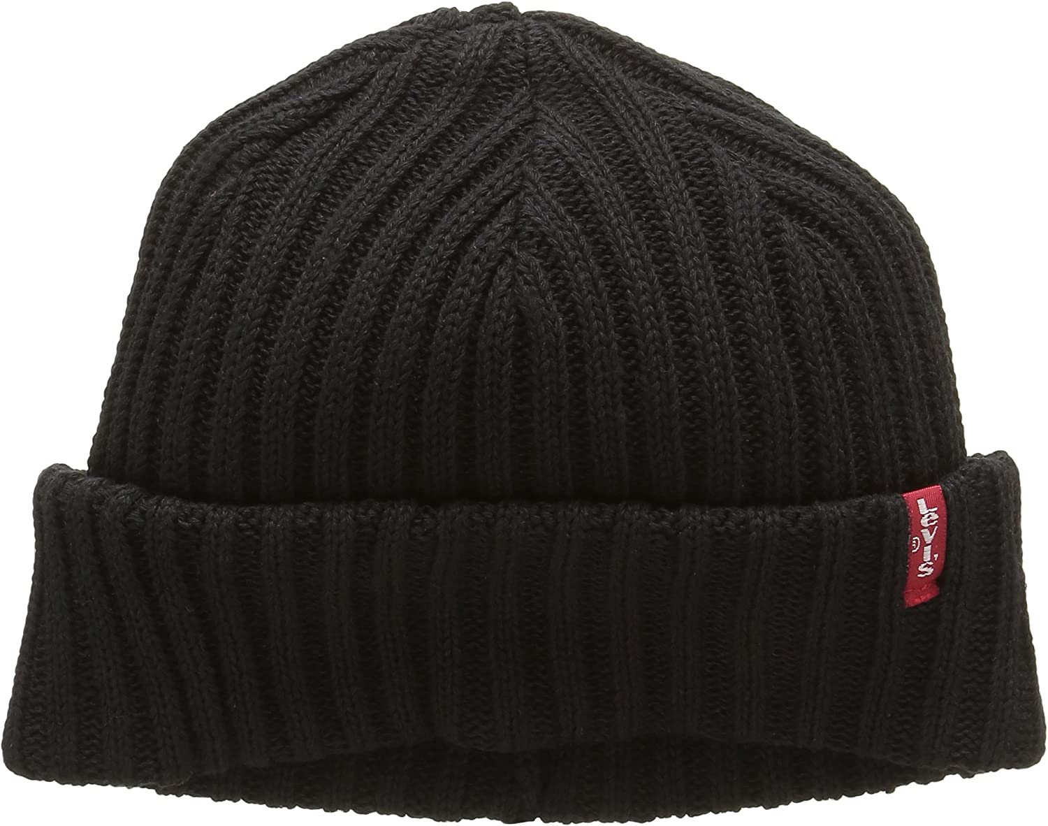 Levi’s Ribbed Beanie, Cuffia Unisex – Adulto, Nero (Black), Taglia unica