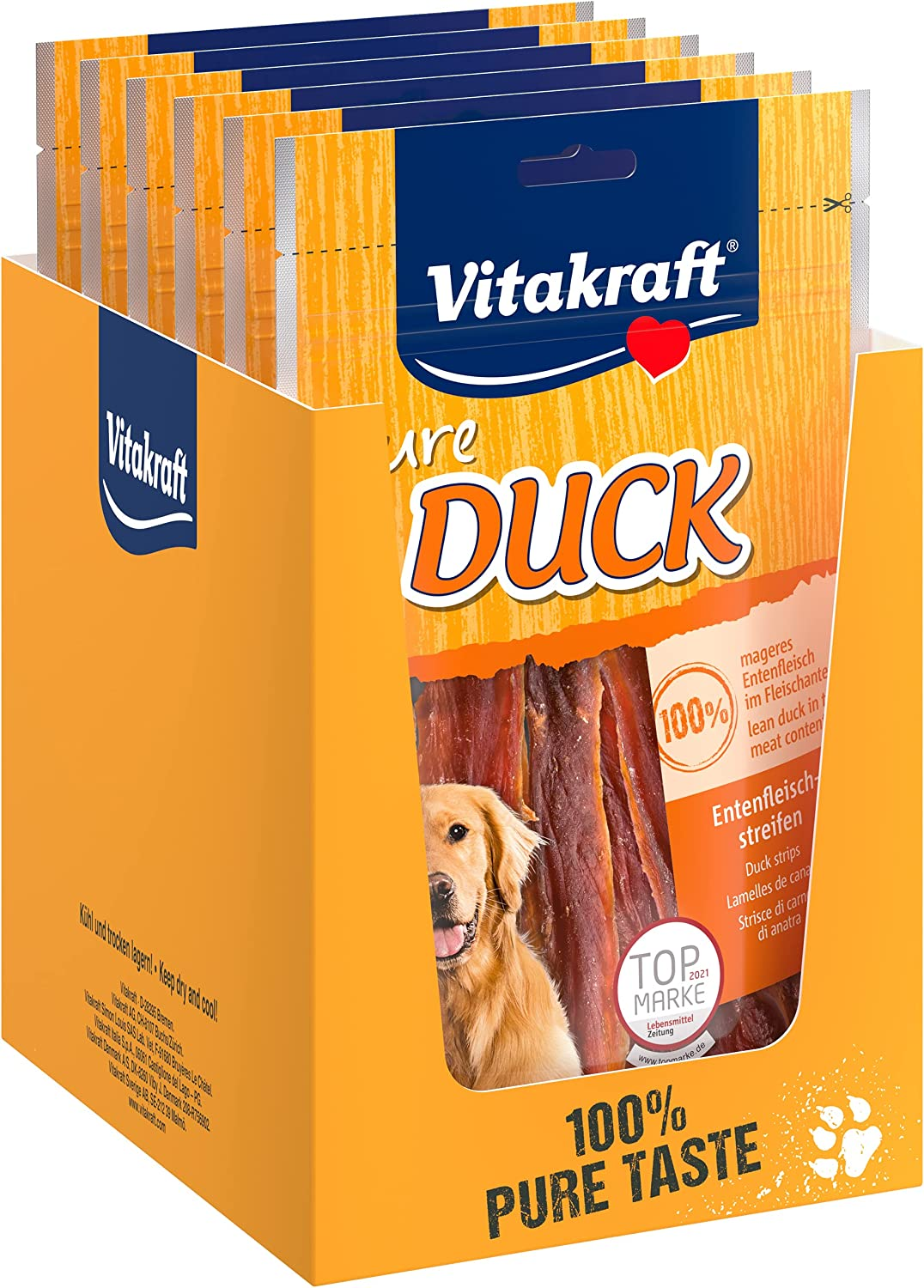 Vitakraft Dog Duck Strisce di Anatra, 6 x 80g