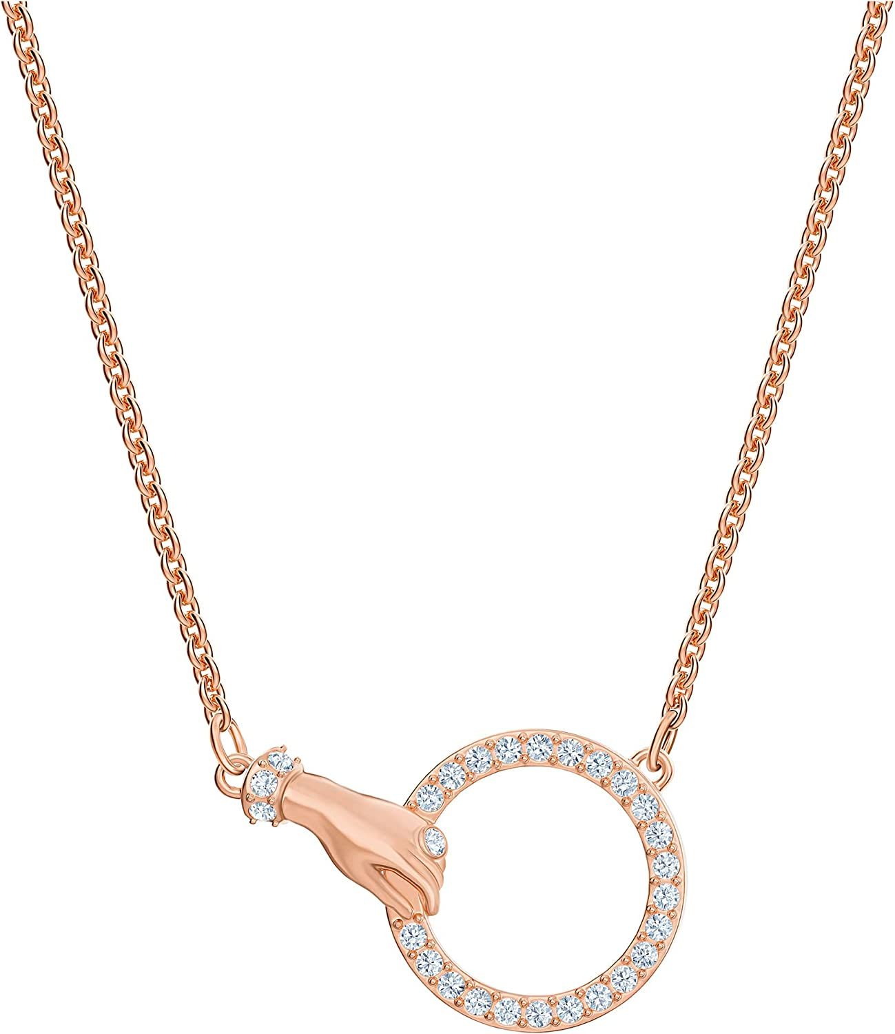 Swarovski Collana Swarovski Symbolic, Mano, Bianco, Placcato color oro Rosa – 5489573