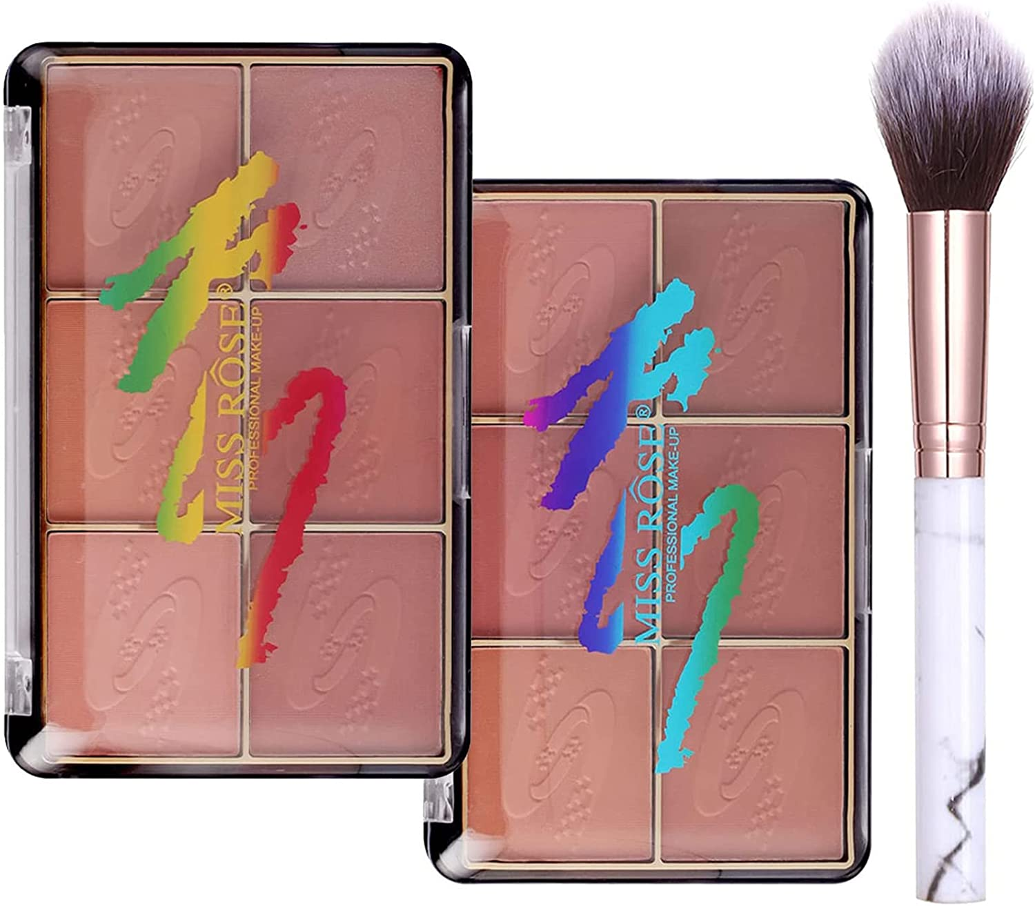 MOMOCACA Palette di fard in 6 colori opaca fard viso a lunga durata con bagliore naturale