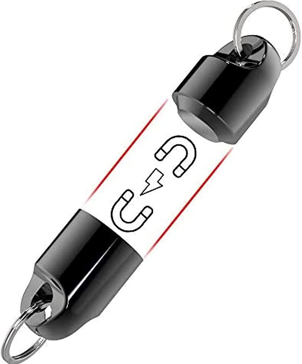 KeySmart MagConnect – Connettore Chiavi Rapido e Sicuro per Valige, Borse & Cinture – Chiavi Sempre a Portata di Mano (1 Pacco, Nero)