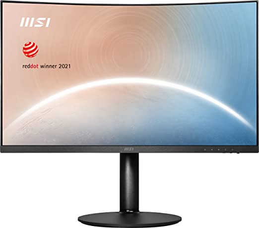 MSI Modern MD271CP, Monitor Curvo 27″ Pannello VA 1920 x 1080, 75Hz, 4ms, Montaggio a Muro VESA 75 x 75 mm, Curvatura 1500R – Nero