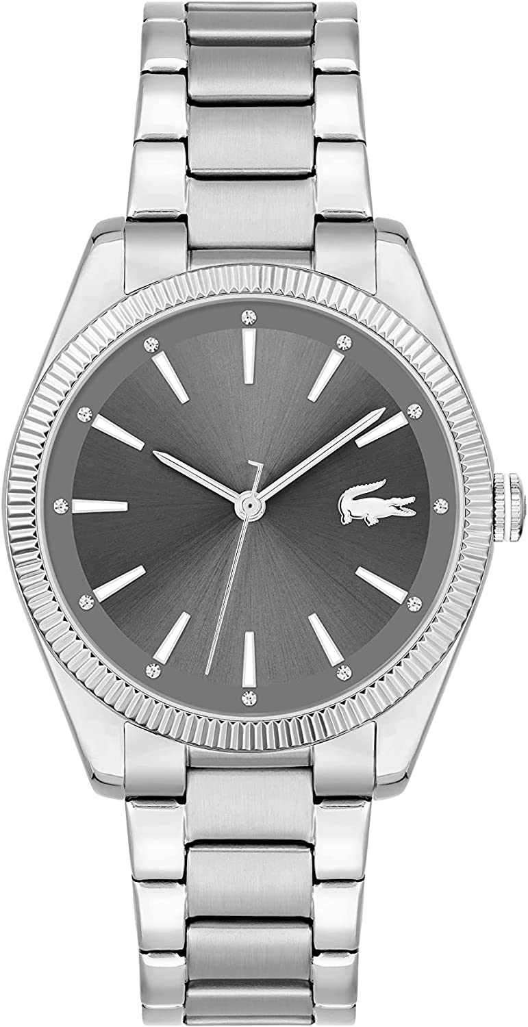 Lacoste Orologio Analogico al Quarzo da Donna con Cinturino in Acciaio Inossidabile Argentato – 2001273