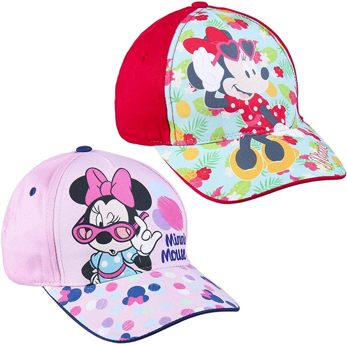 Cappello per Bambini di Minnie – Rosa – Da 2 a 8 Anni – Con Cotone e Poliestere – Berretto per Bambini con Strappo sul Retro Regolabile – Prodotto Originale Ideato in Spagna