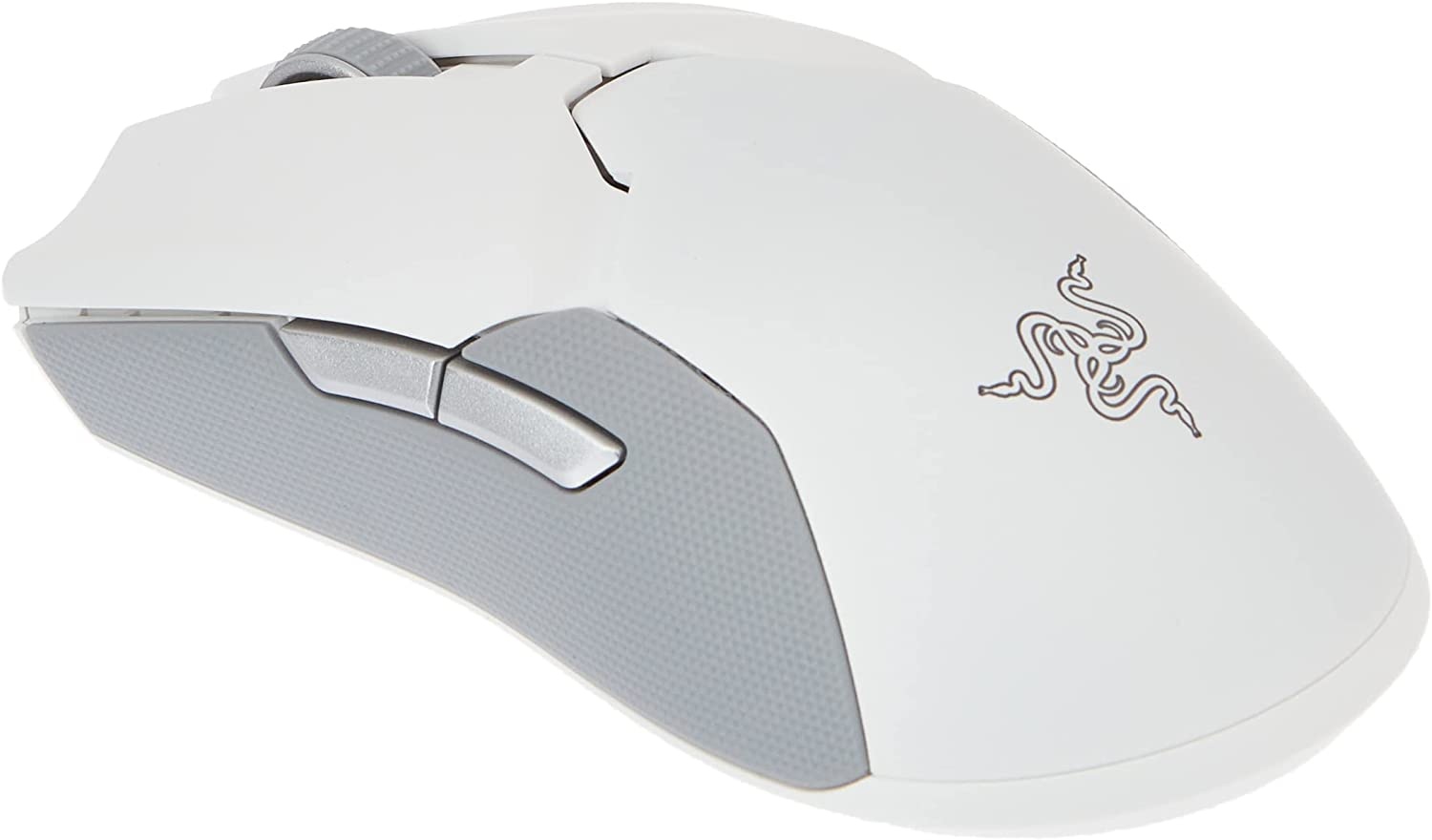 Razer Viper Ultimate Mouse da gioco wireless, ambidestro, cablato con sensore ottico, 16.000 DPI e gli interruttori mouse, illuminazione cromatica RGB – Mercury / Bianco