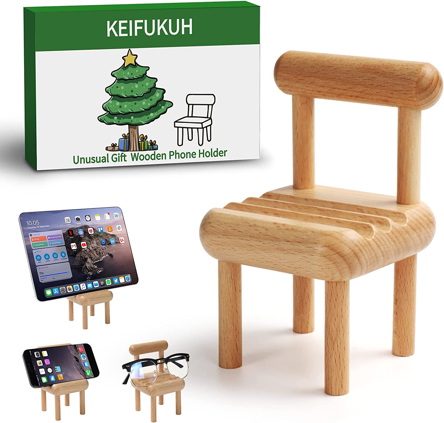 Supporto Cellulare Regalo Uomo e Donna – Regali San Valentino per Lei e Lui, Idee Regali Divertenti Porta Cellulare in Legno, Regali Compleanno di Coppia Supporto Tablet