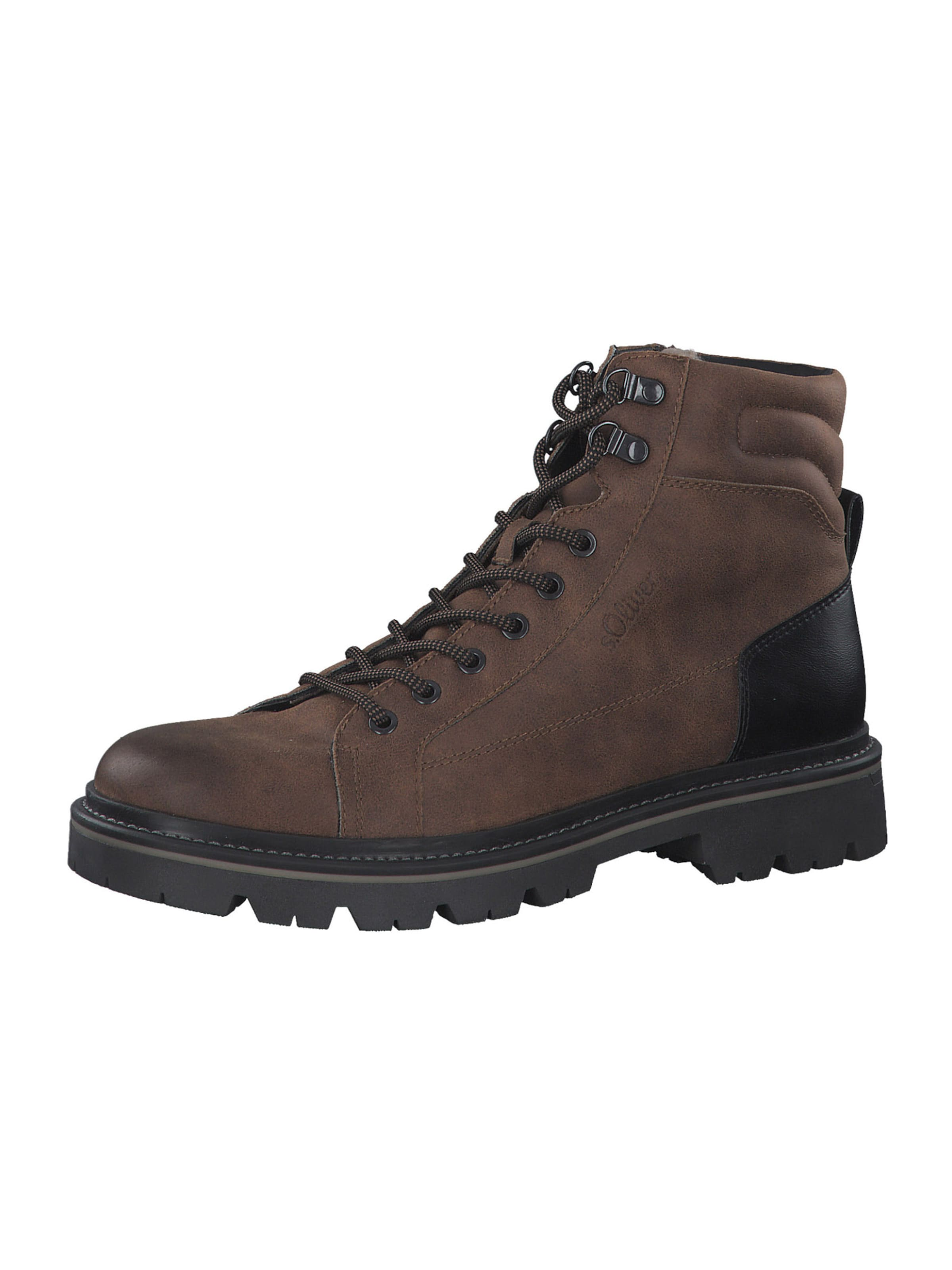 s.Oliver Boots stringati in Marrone