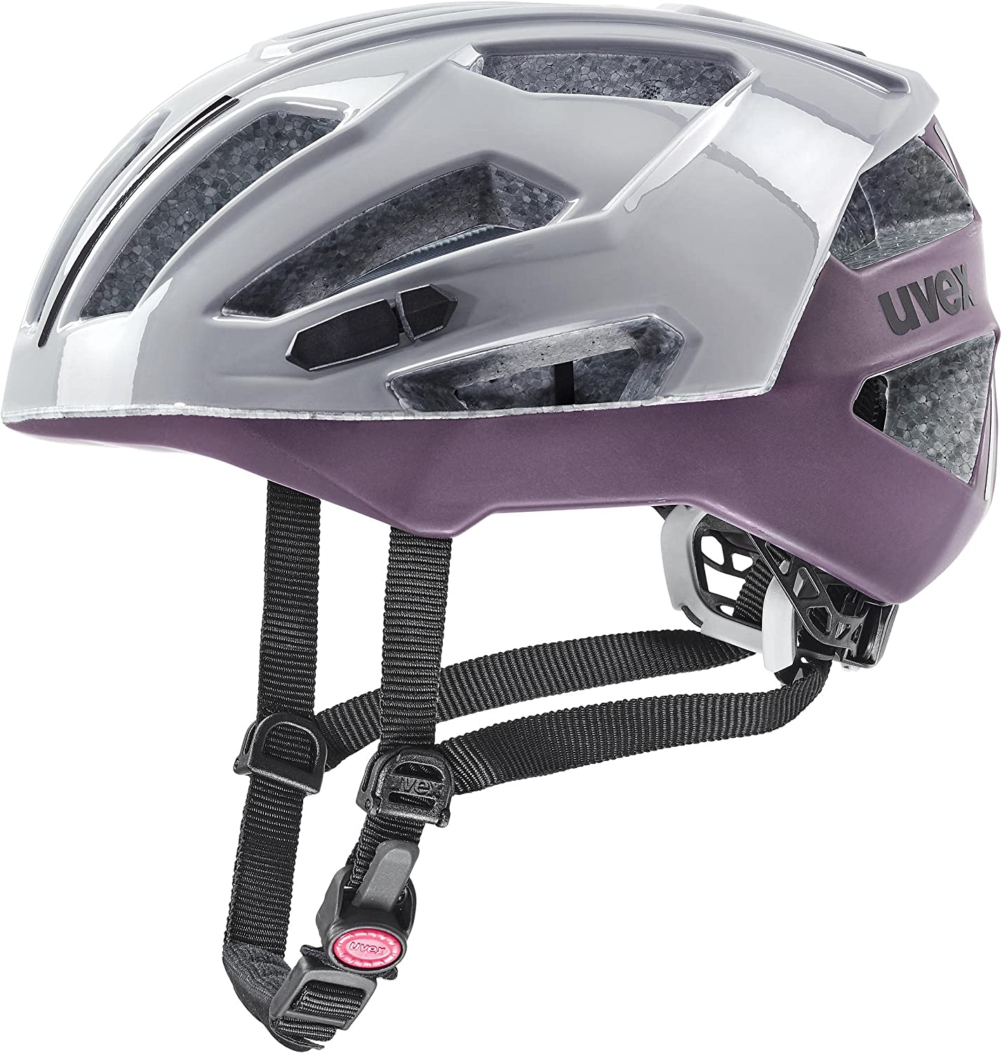 uvex Gravel x, Casco Bicicletta Unisex Adulto, Rhino-Plum, 52-57 cm