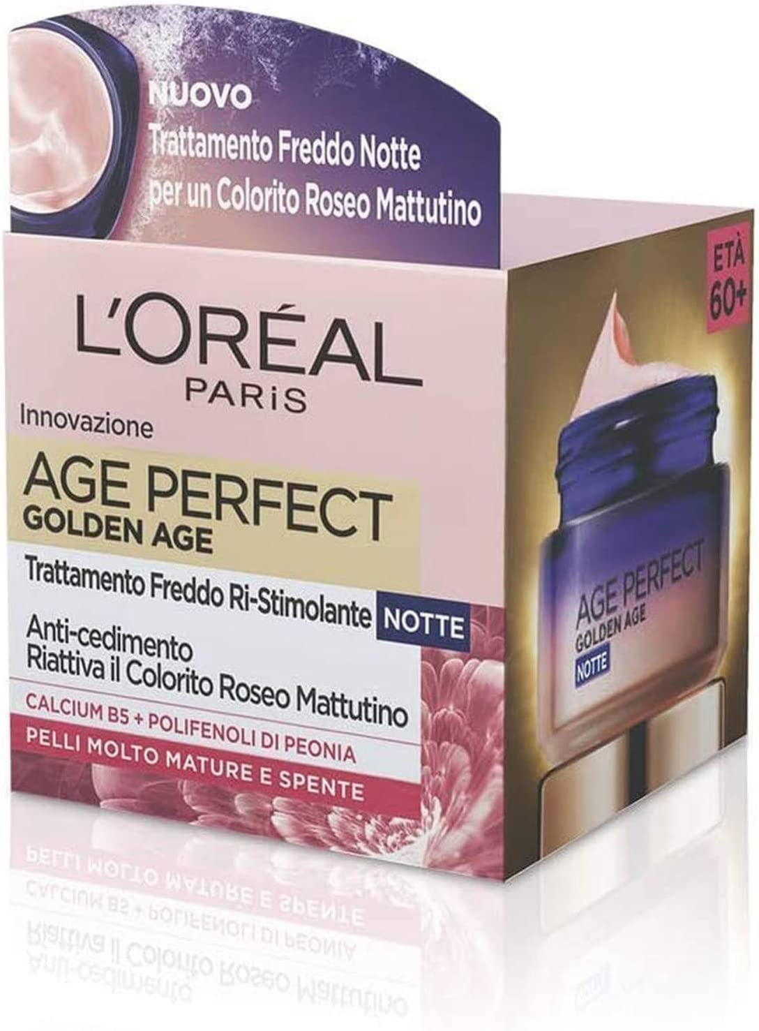 L’Oréal Paris Crema Notte Age Perfect Golden Age, Trattamento Fortificante, Adatto a Pelli Mature, 50 ml