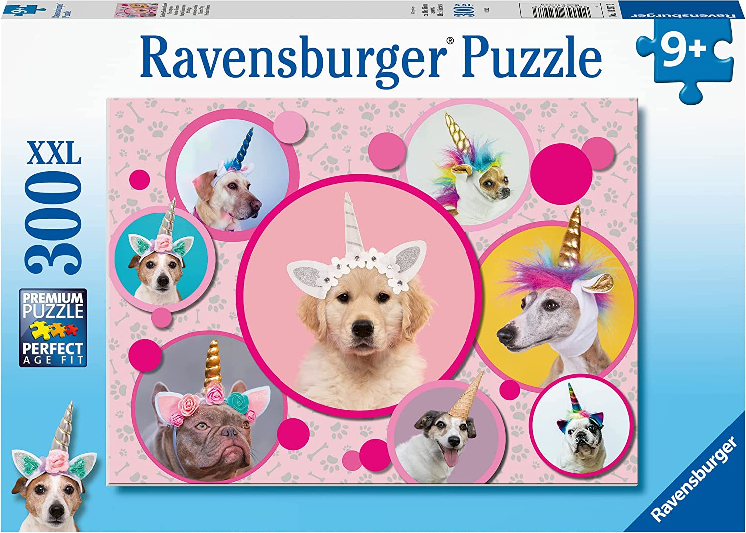 Ravensburger, Cagnolini Unicorno, 300 Pezzi XXL, Puzzle per Bambini, Età Raccomandata 9+, Multicolore, 13297 3
