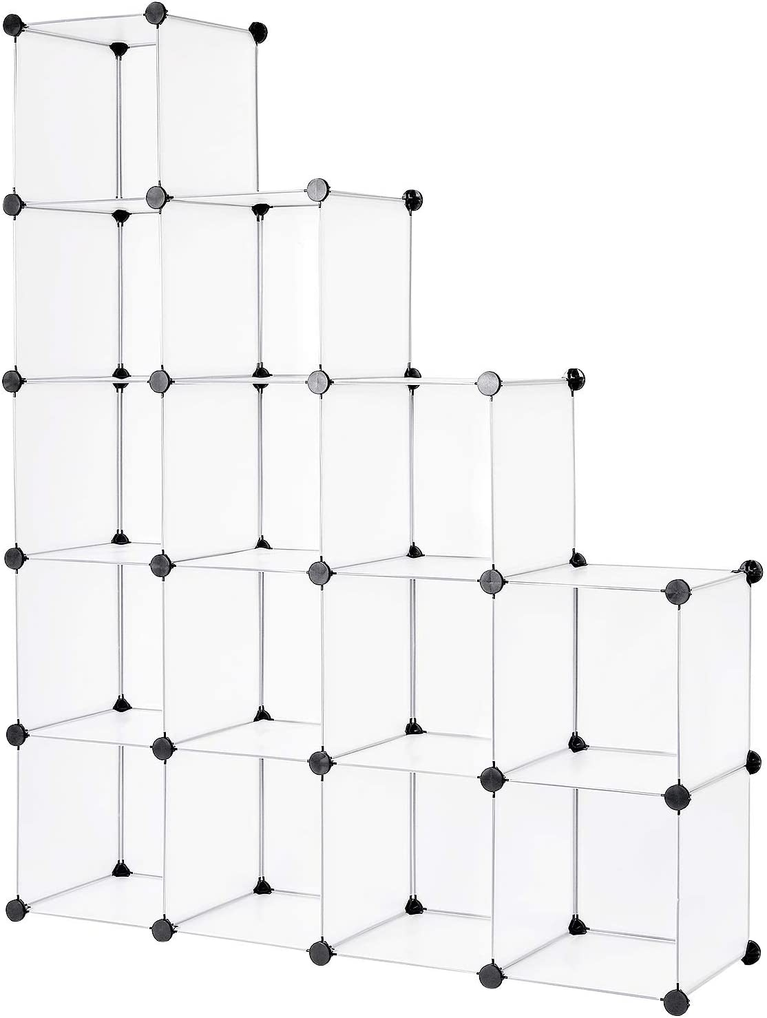 Dibea – Scarpiera modulare in plastica, con 16 Scomparti, 30 x 30 cm