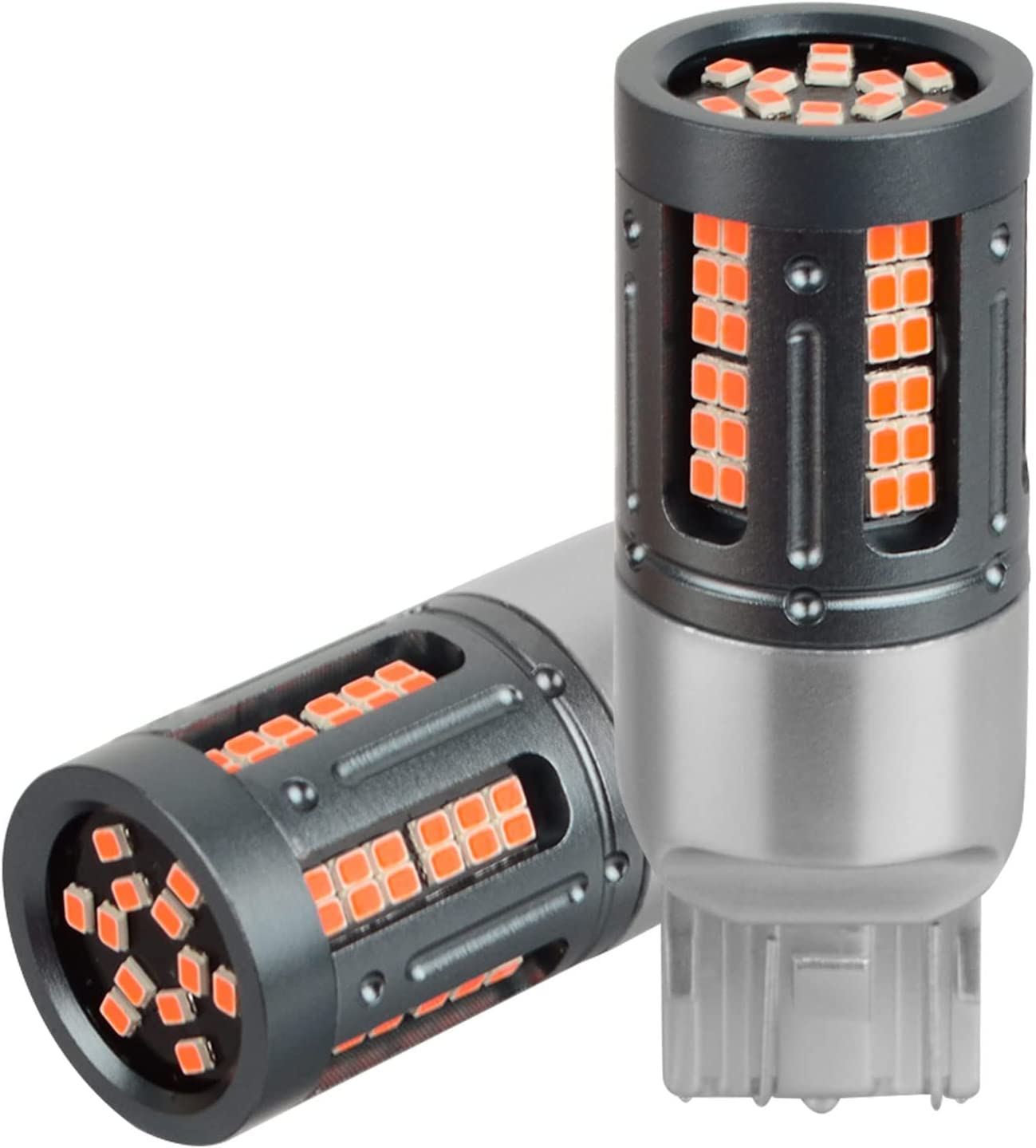 Safego 7443 Lampadina LED CANBUS Senza Errori Rosso 2016 84SMD 800LM Super Luminoso Luci LED Anti-stroboscopico per Auto Luce Posteriore, Luce Freno 12V, 2 Pezzi