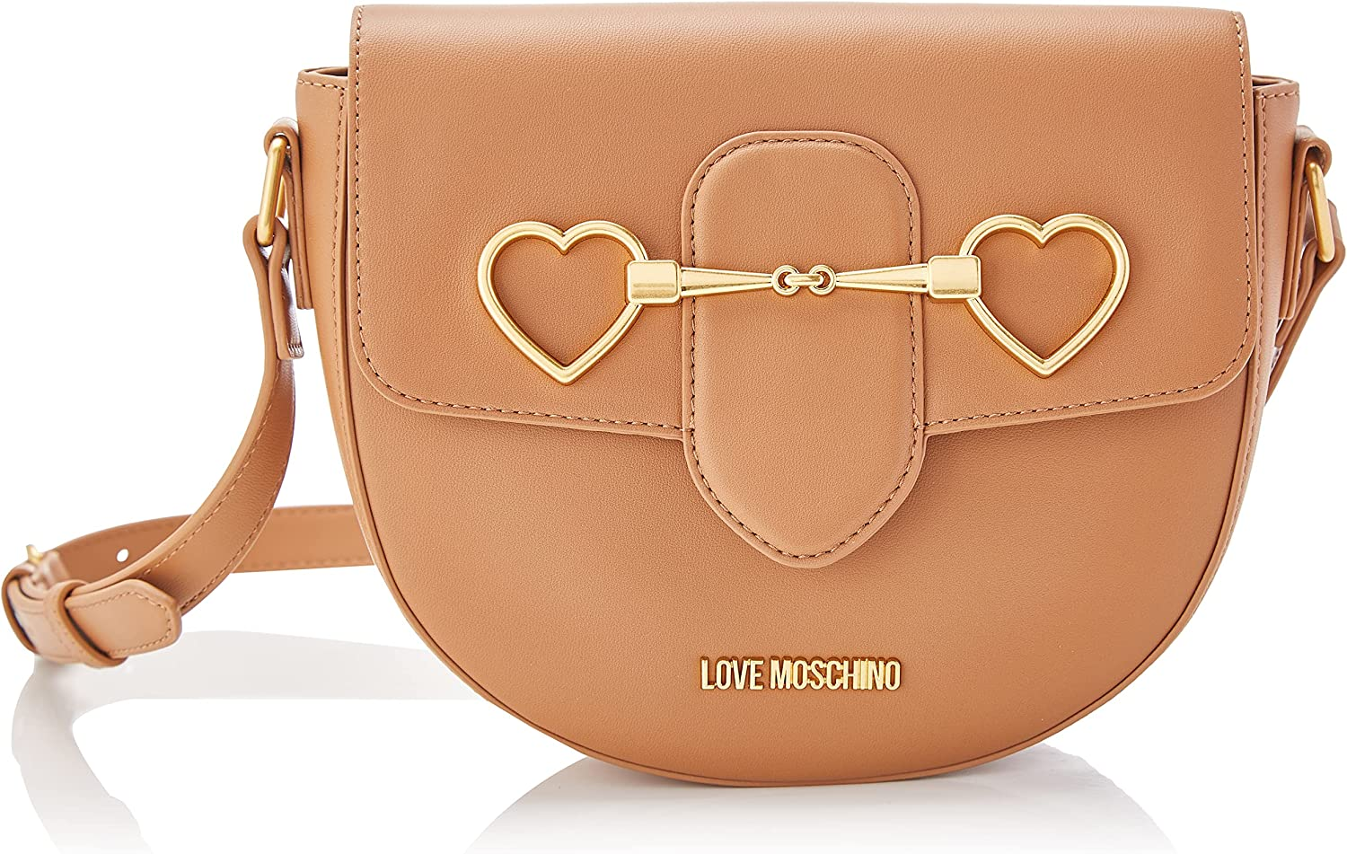 Love Moschino Borsa Pu Cammello, BORSA A SPALLA Donna, Cammello, 18x23x7 JC4077PP1FLC0201