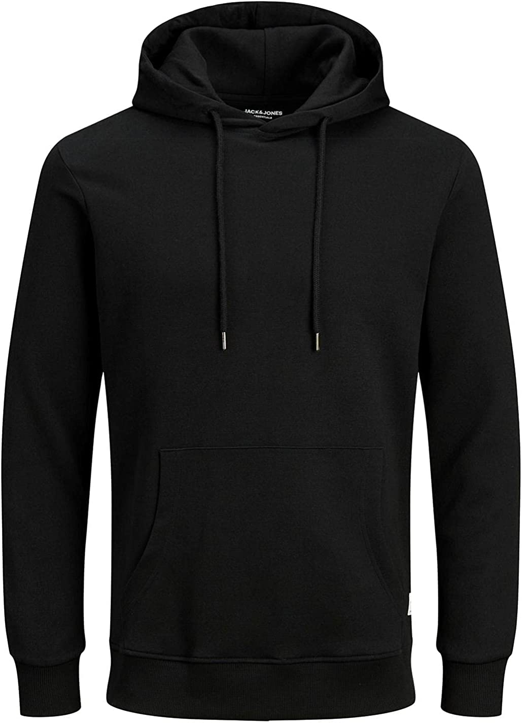 Jack And Jones Uomo Felpa Maglietta con Cappuccio Sportiva Nero