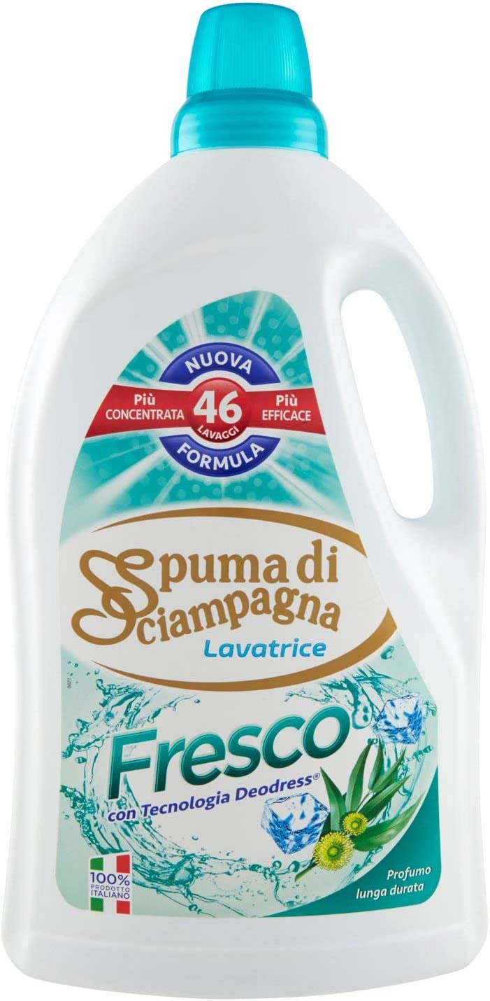 Spuma di Sciampagna Detersivo Lavatrice Liquido Fresco 46 Lavaggi – 2070 ml