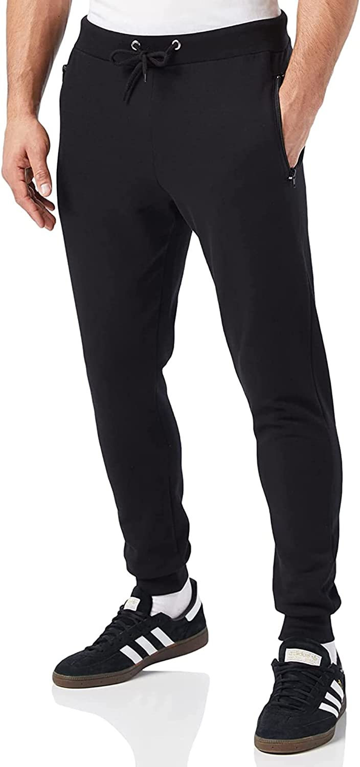 FM London Hyfresh Slim Fit Pantaloni Sportivi, Nero (Black 01), Uomo