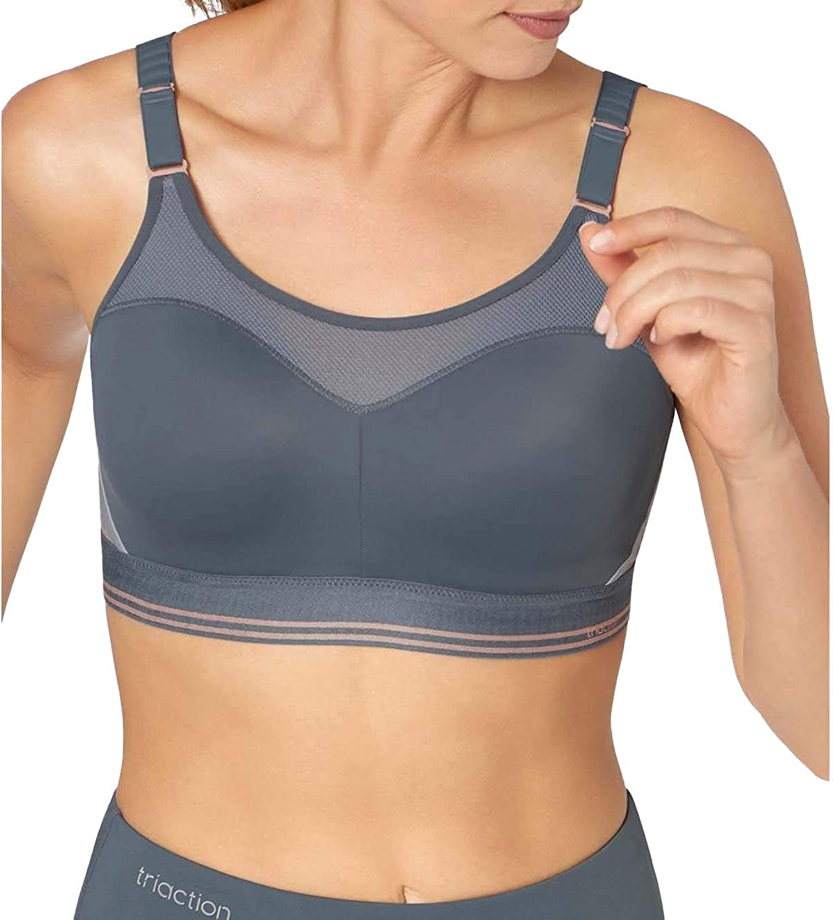Triumph Triaction Control Lite W01 EX, Reggiseno Minimizer Sportivo Donna, Grigio (Grey)