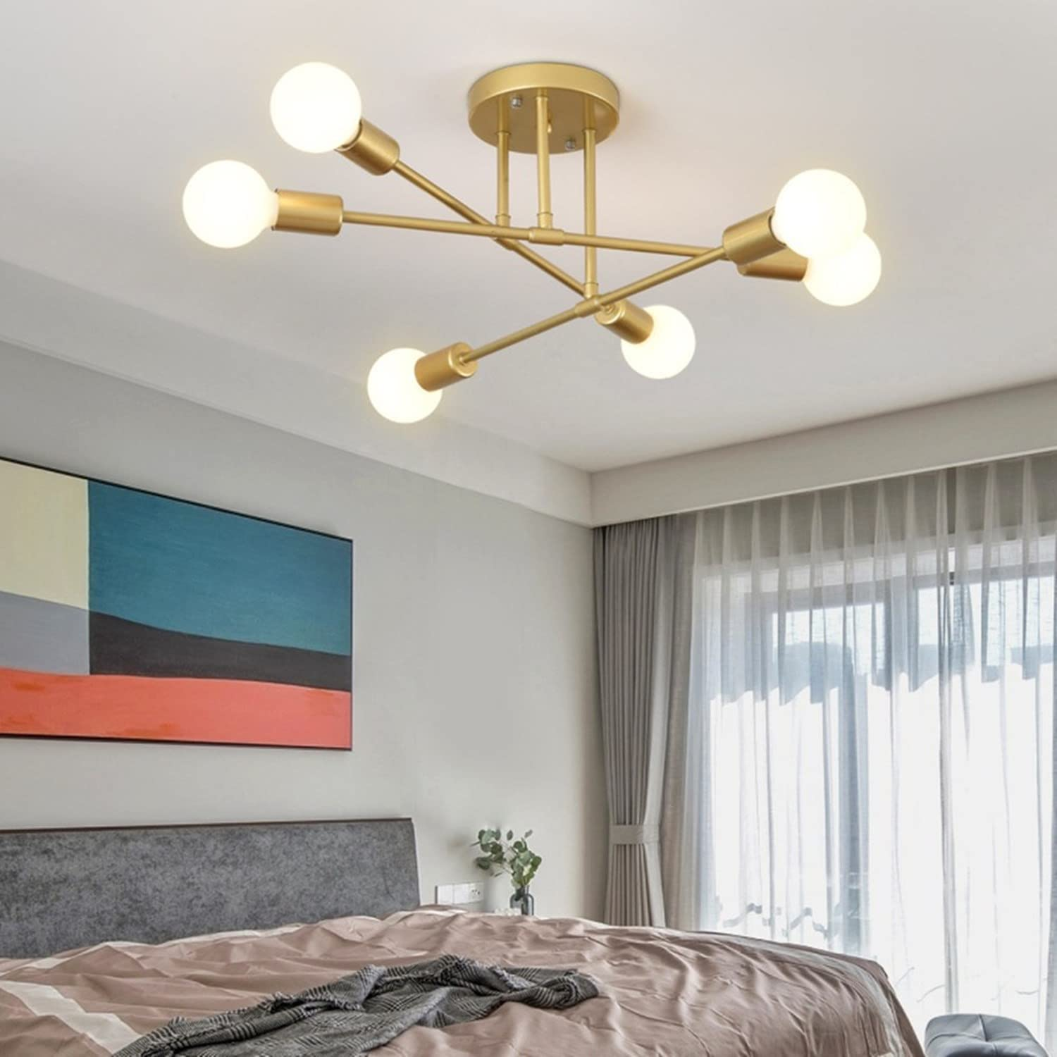 Moderno Lampada da Soffitto Industriale E27 25cm Lampada Forma di Diamante in Metallo e Legno per Corridoio Scale Soggiorno Bianco