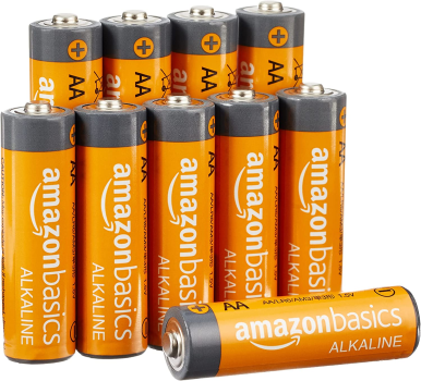 Amazon Basics, Confezione Da 10 Batterie Alcaline AA Ad Alte Prestazioni, Durata 10 Anni
